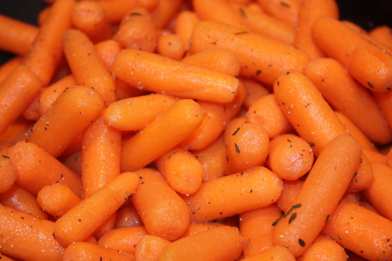 pass the peas, please carrots with thyme