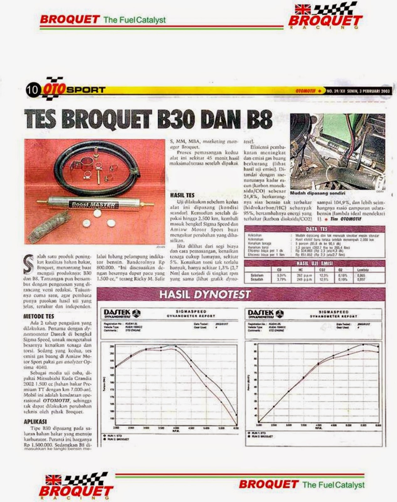Referensi Broquet Fuel Catalyst
