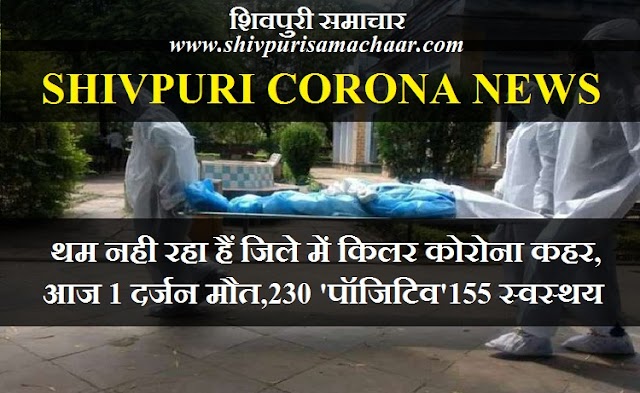 SHIVPURI CORONA NEWS: थम नही रहा किलर कोरोना कहर, आज 1 दर्जन मौत, 230 पॉजिटिव 