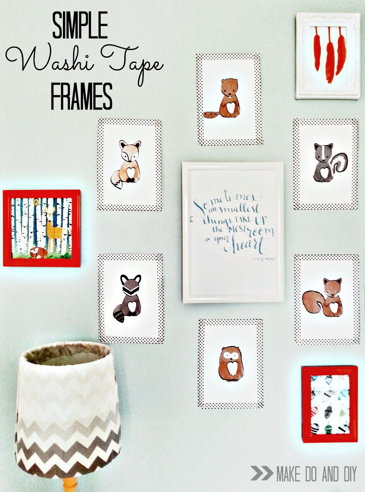 DIY Washi Tape Wall Frames - Uncommon Designs