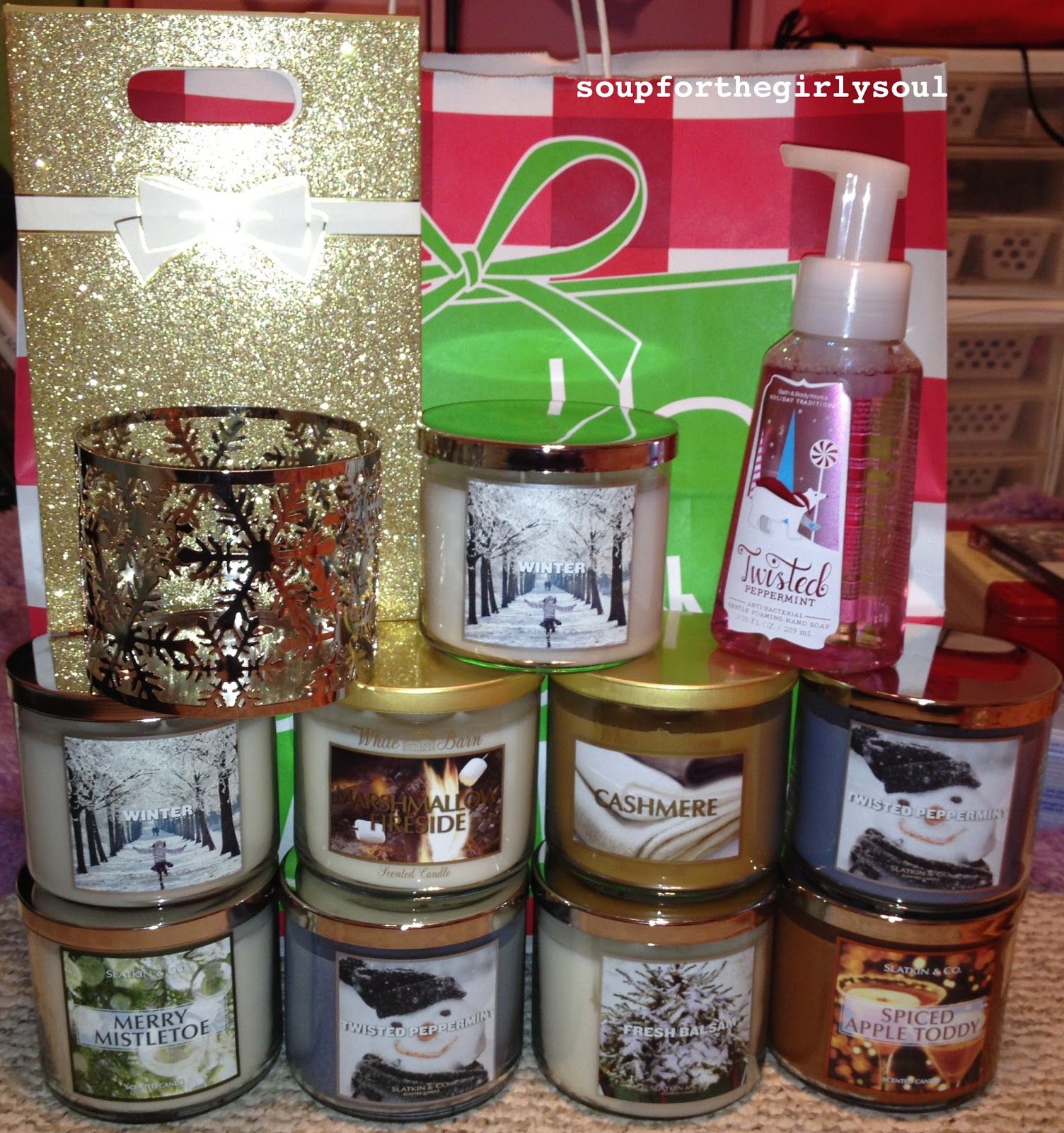 Soup For Every Girl's Soul Bath and Body Works Candle Haul