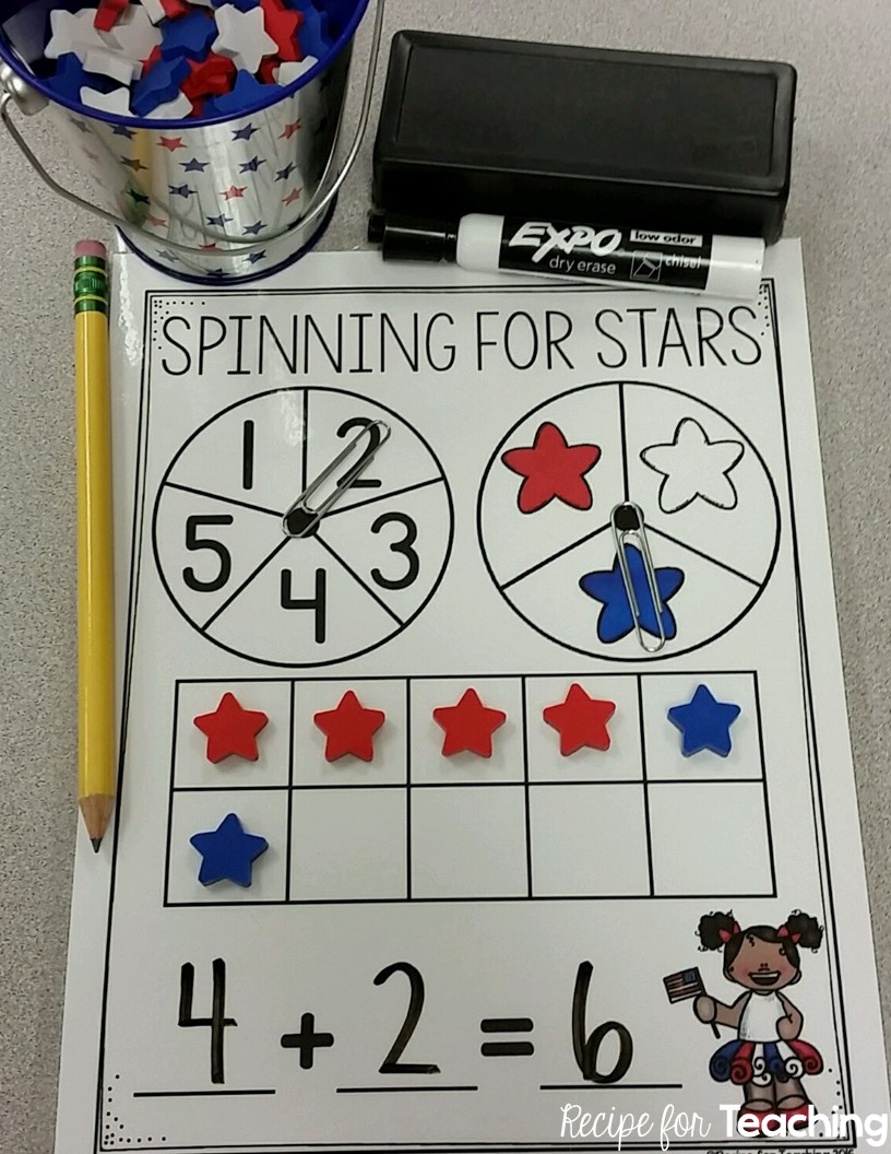 Stars and Spinners Math Recipe for Teaching