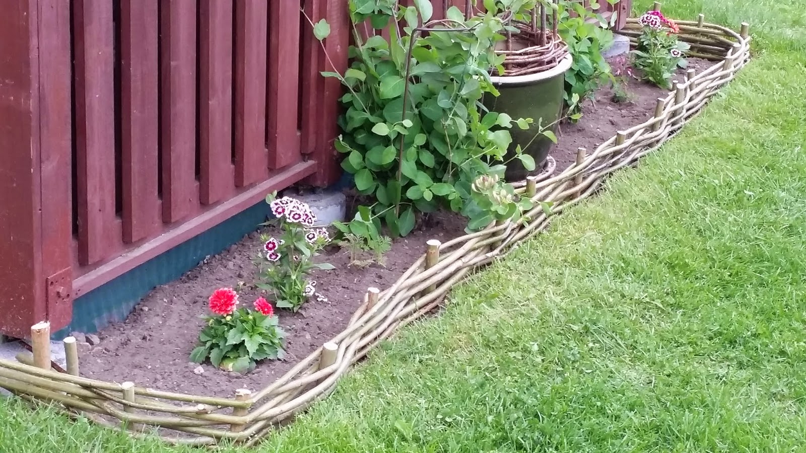 Av Pilens pinnar gör jag: Flätad kant av rabatt , medeltida hägn och ...