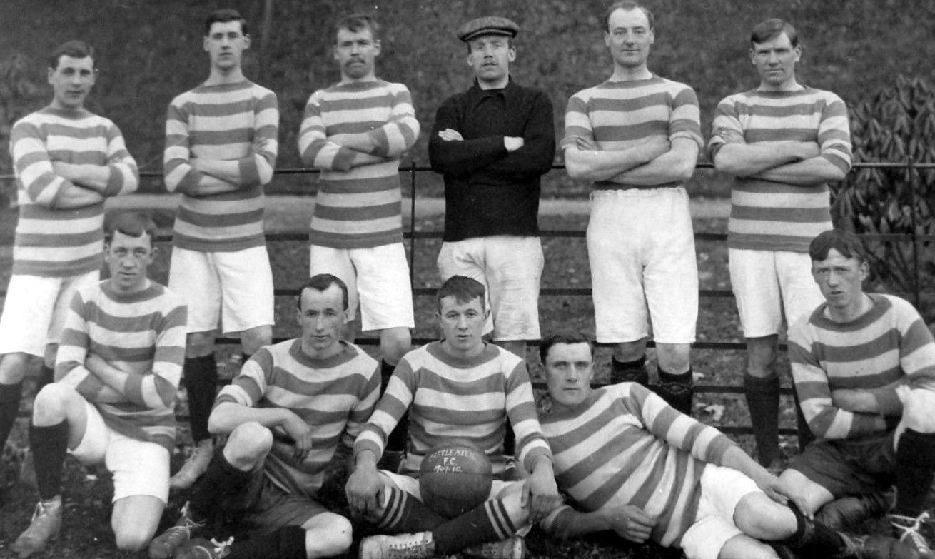 Tour Scotland Old Photograph Football Team In Castlemilk Glasgow Scotland