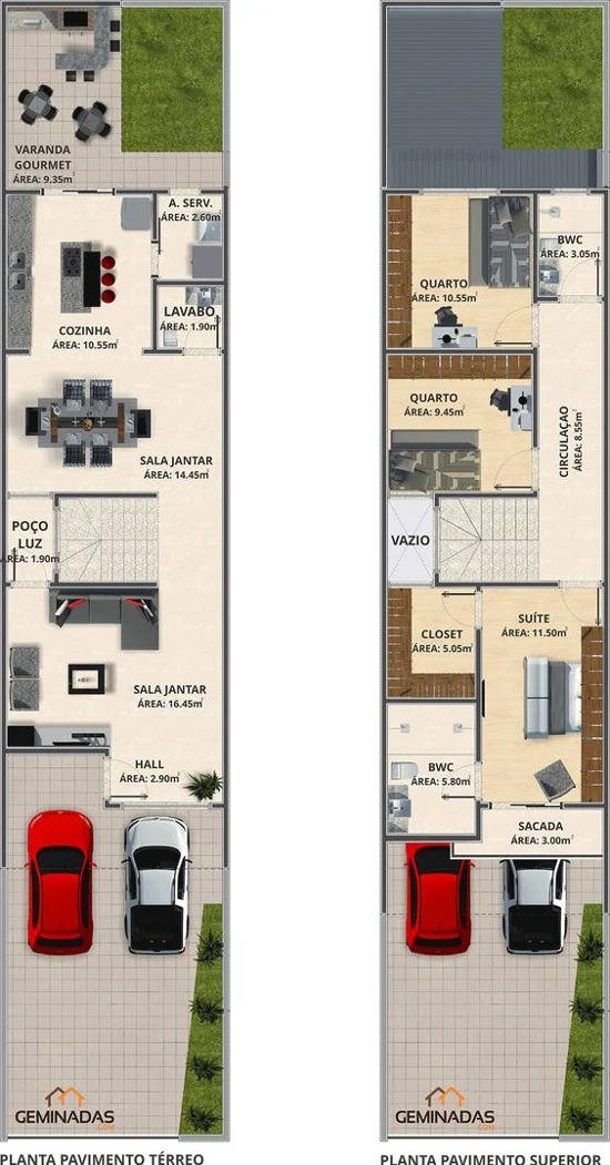 Desain denah rumah minimalis dengan lebar 6 meter