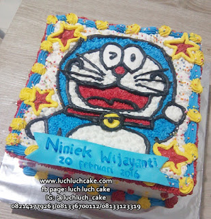 Birthday Cake Doraemon Buttercream Cake