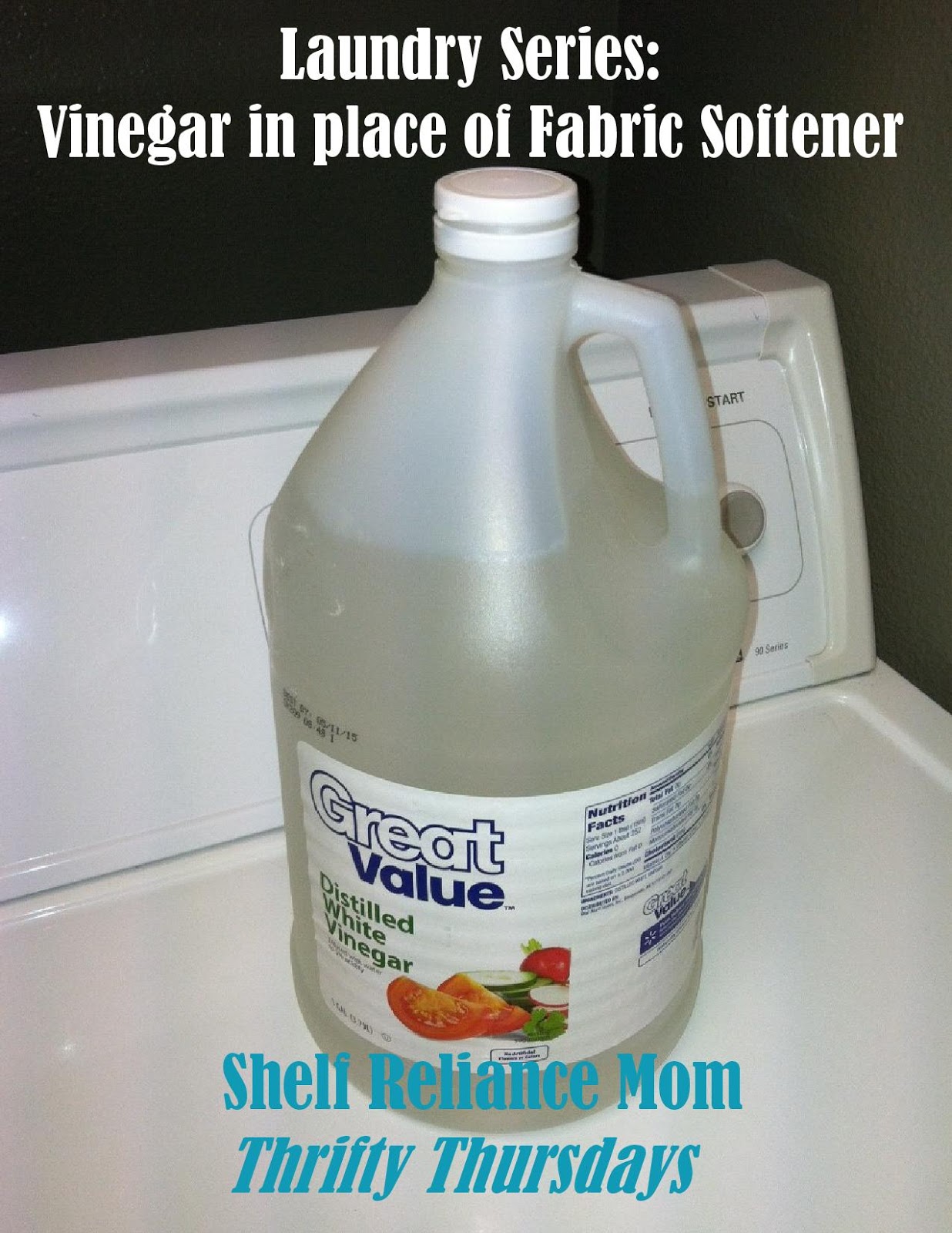 Shelf Reliance Mom Thrifty Thursday Laundry Series Using Vinegar