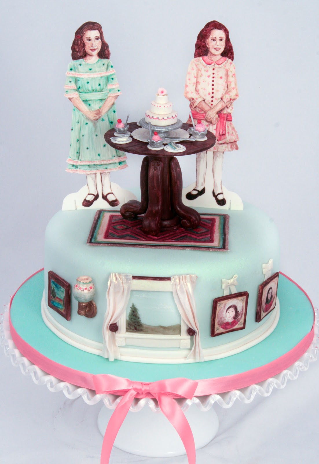 Flour and Fondant Paper Doll Birthday Cake