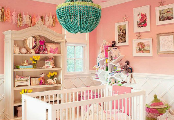 Cuarto decorado para bebé niña colores en casa