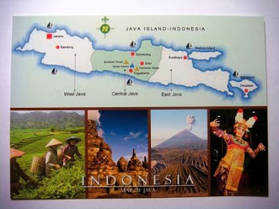 Palavras Soltas Ordenadas: Mapa da Ilha de Java - Indonésia