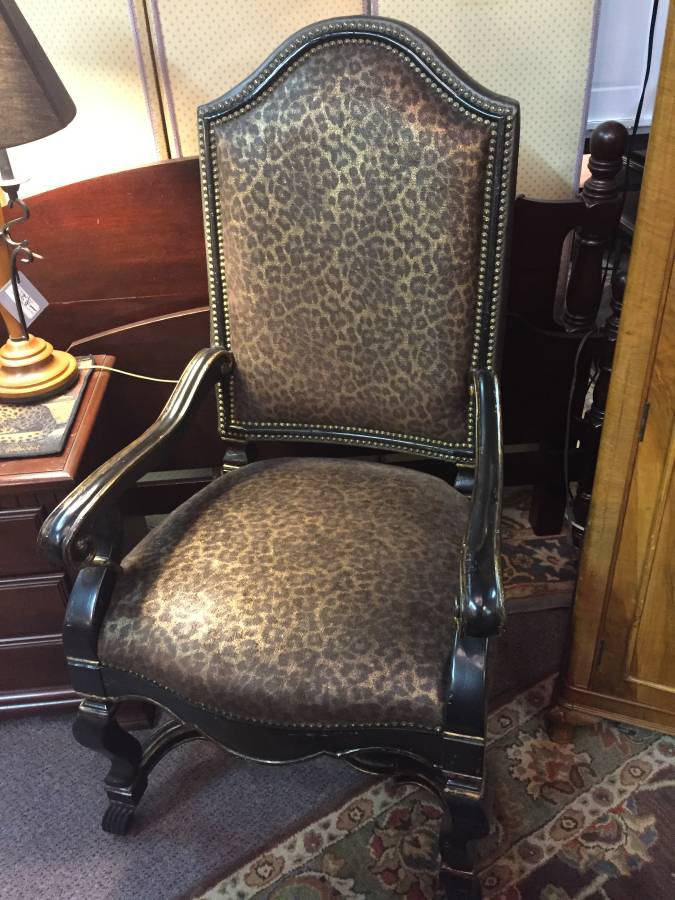 listed: purrfectly posh cheetah print chair— $180 | craigslist