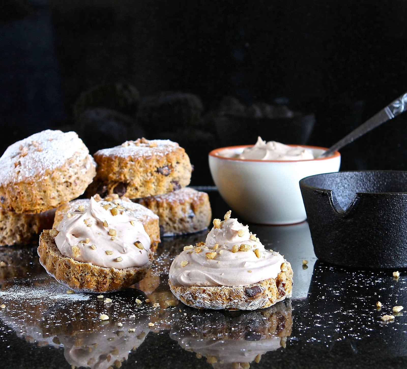 Gluten Free Alchemist Chocolate ChocolateChip Scones with Nutella