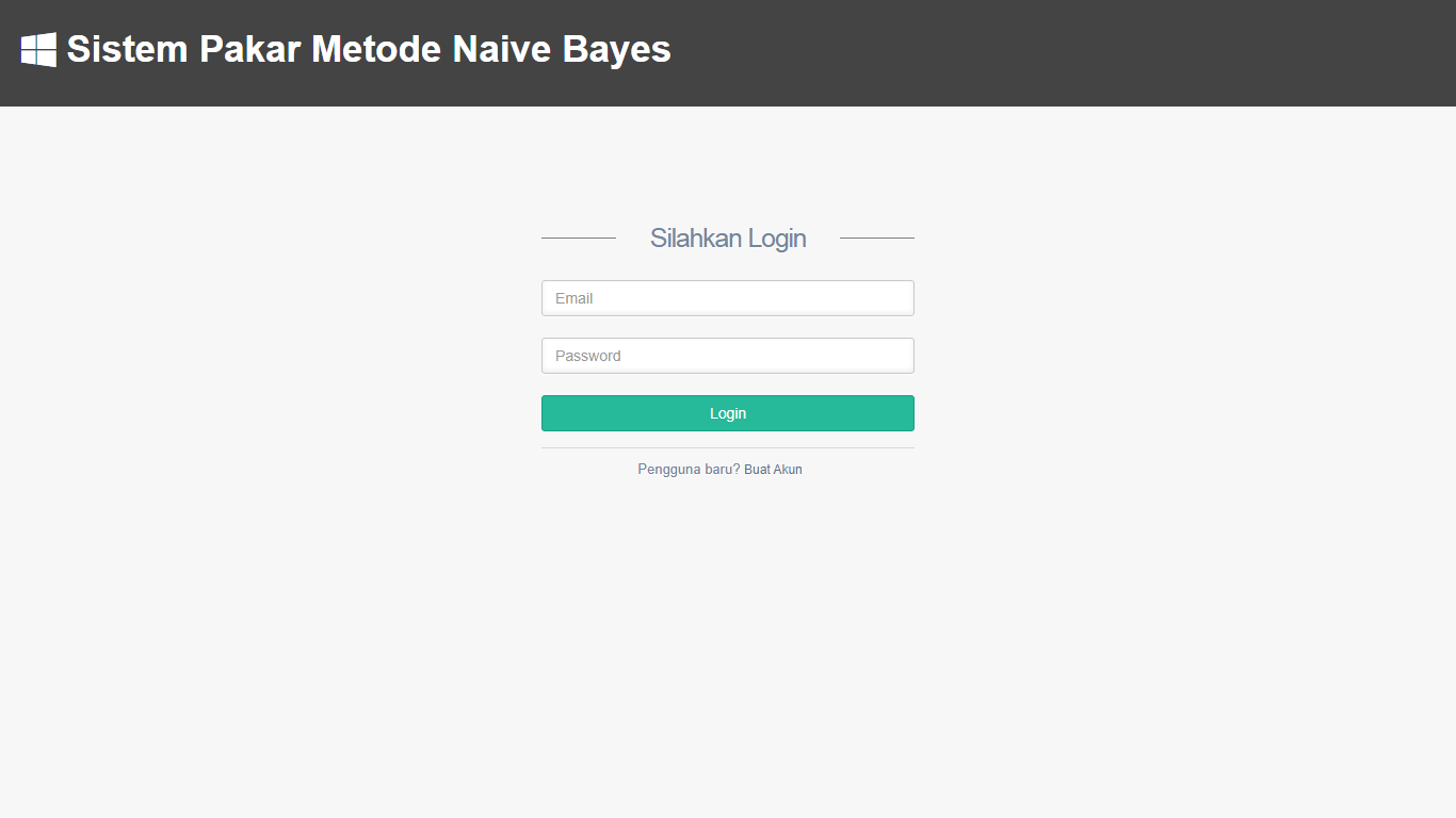 Aplikasi Sistem Pakar Berbasis Web Menggunakan Metode Naive Bayes - SourceCodeKu.com