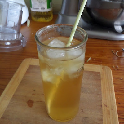 How to Make Lemongrass Green Tea:  A tutorial about how to cold brew green tea with the subtle citric flavor of lemongrass.