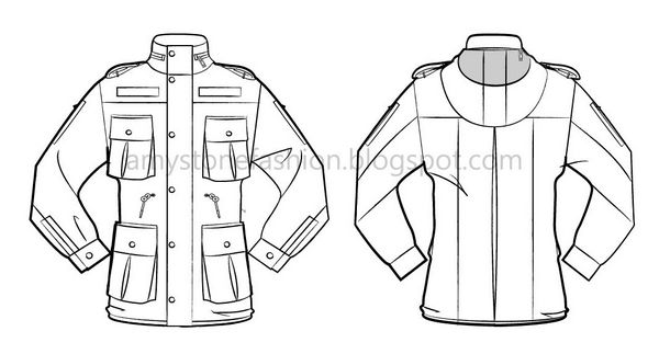 jacket flat drawing