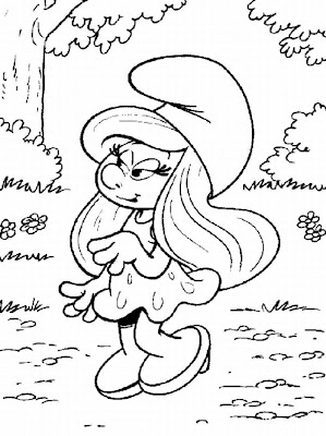 Smurf Coloring Pages,Smurfette Coloring Pages