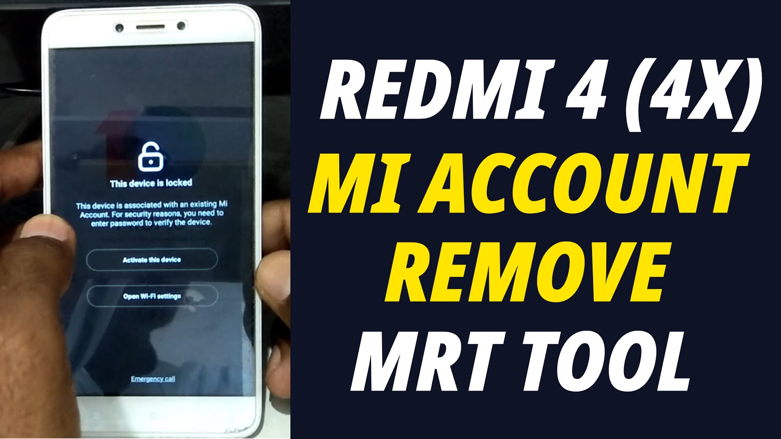 Redmi 8a Mi Account Remove