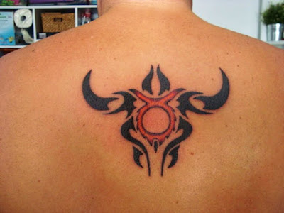 Tato Tribal Zodiak Taurus