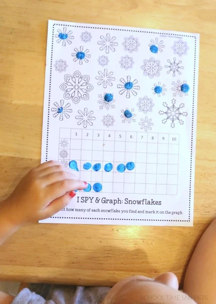 snowflake math worksheet