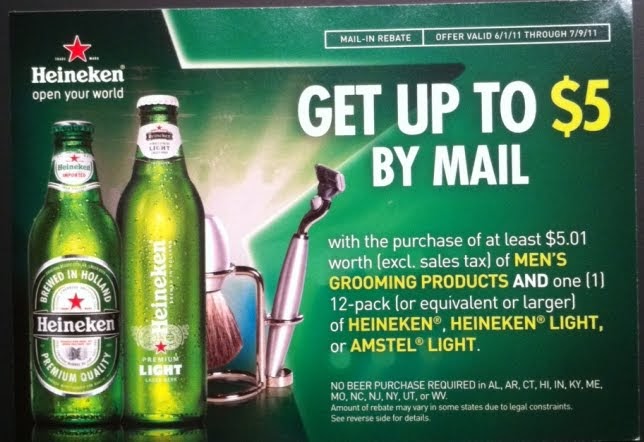 Coupon STL: Heineken Beer Rebate - $5 on Men&#39;s Grooming Products