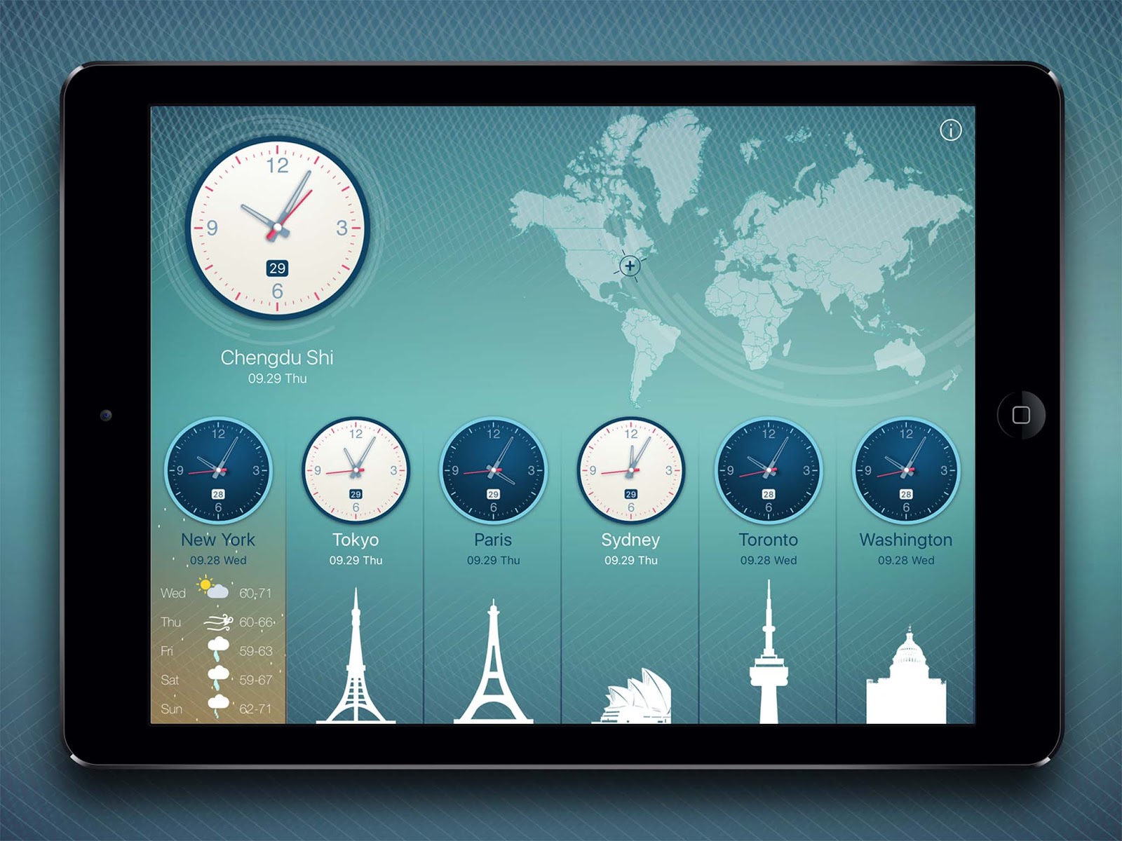 ThumbSoft World Clock for Time Zones
