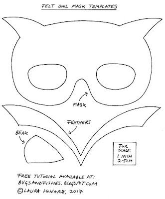 felt owl mask templates