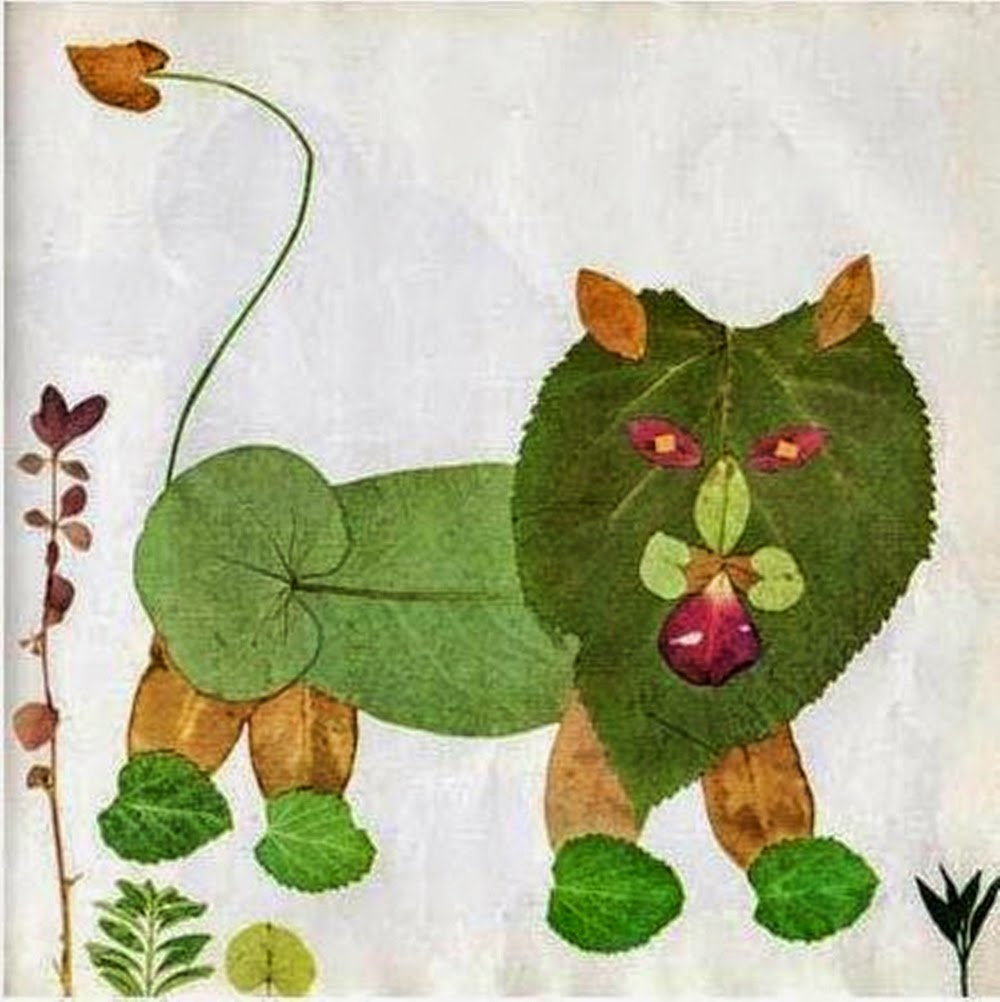 Животные из листьев