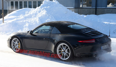 Testing Porsche 991 Targa in the Snow Spyshot