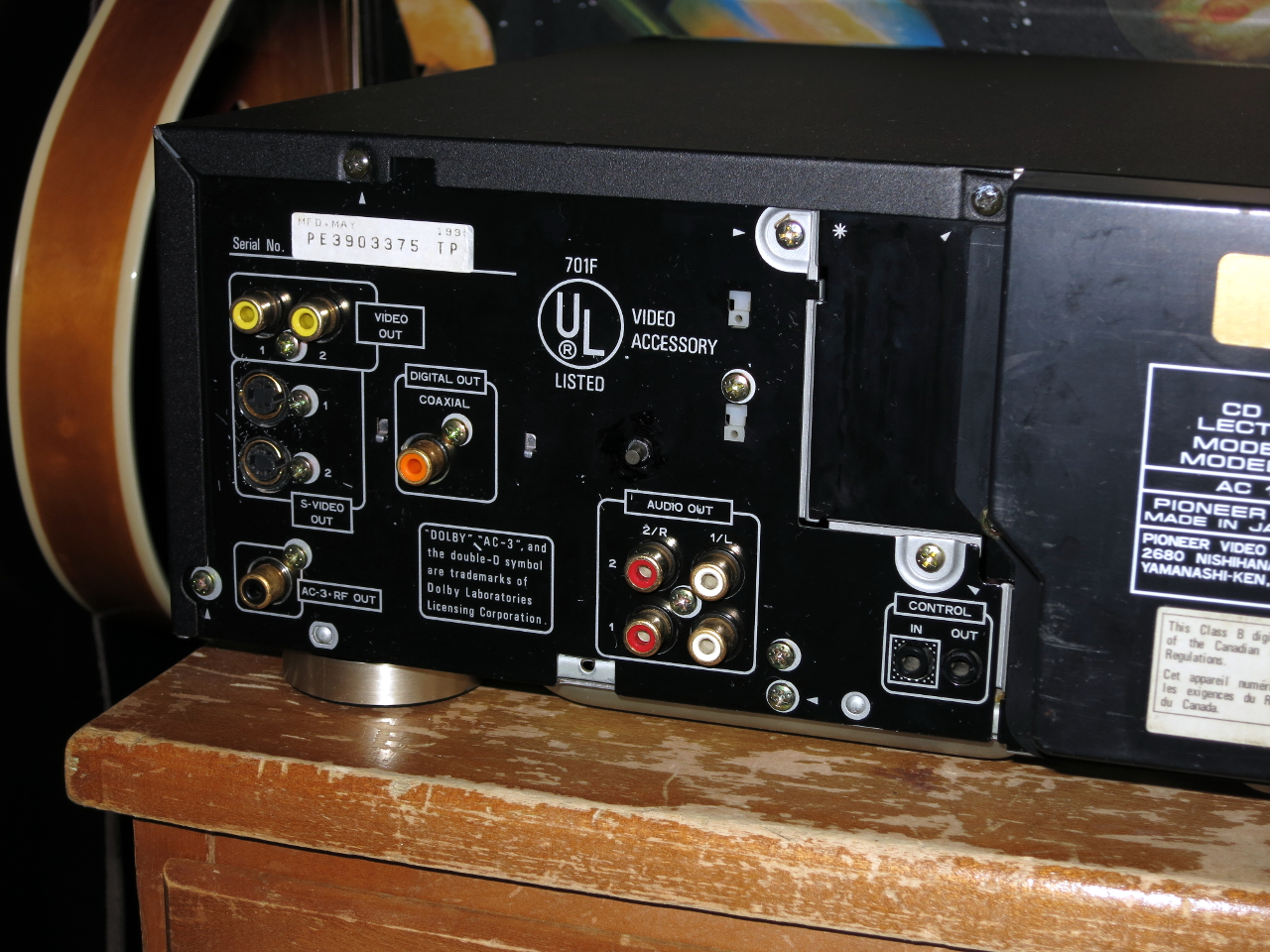 Electronic Diversions Laserdisc audio/video setup