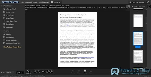 CutePDF Editor : un outil en ligne pour éditer vos fichiers PDF