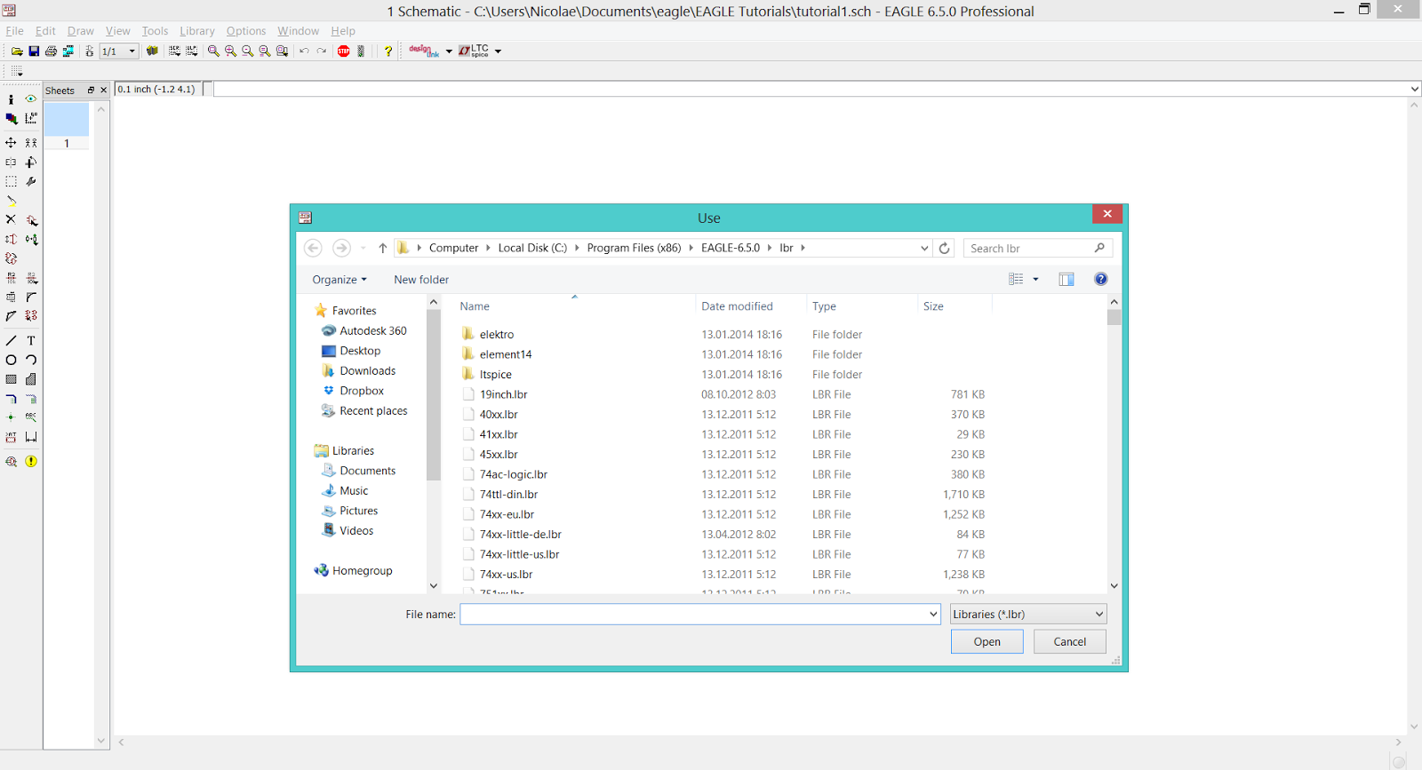 EAGLE CAD -The Use Library Window EAGLE CAD -The Use Library Window