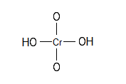 Fig. 1: The chromic acid atoms connected with single bonds 