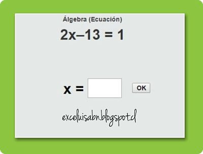 Ecuaciones con Thatquiz.