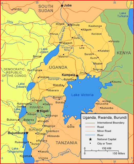 Gambar Peta Uganda