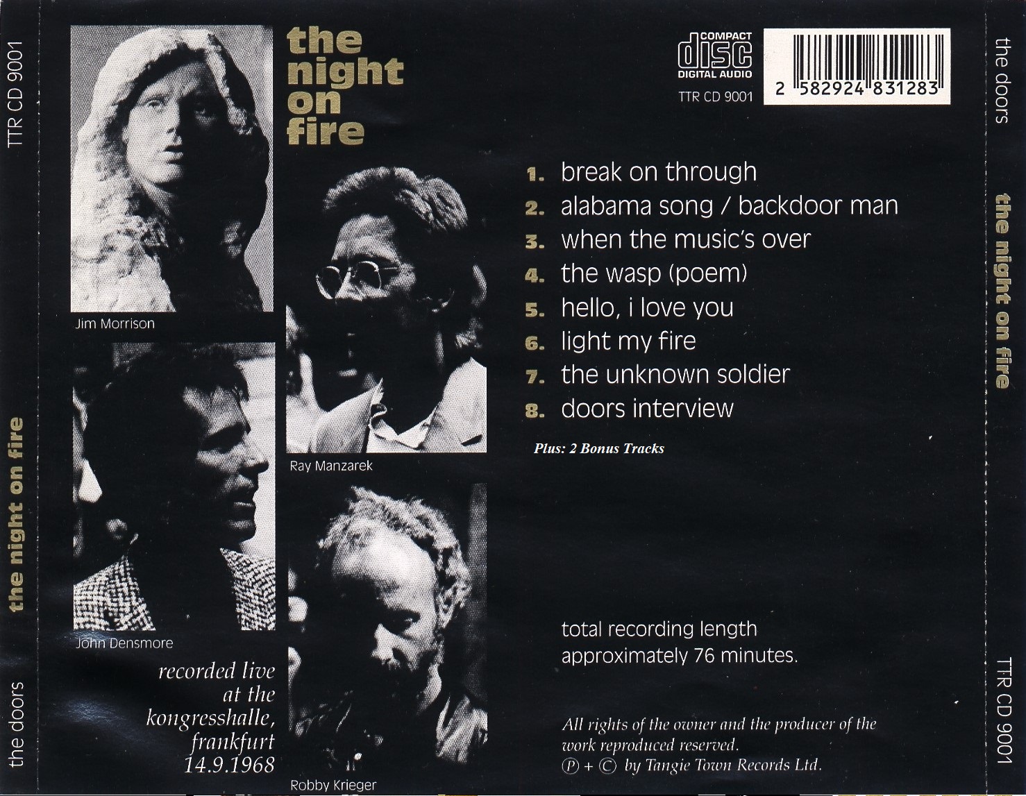 Reliquary Doors The 1968 09 14 The Night On Fire Ttr Lp