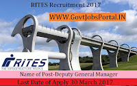 RITES Limited Recruitment 2017– Deputy General Manager