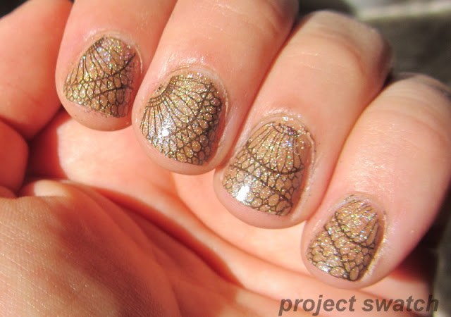 OPI DS Classic stamped with Cheeky Plate D