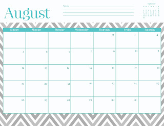 FREEBIES  //  AUGUST CALENDARS, Oh So Lovely Blog