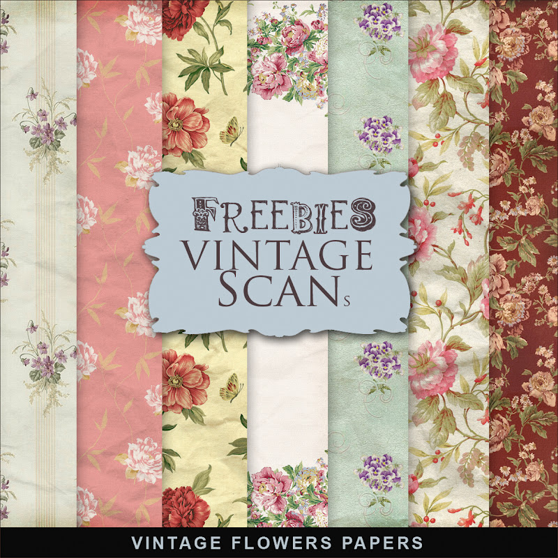 Freebies Vintage Flowers Papers:Far Far Hill - Free database of digital ...