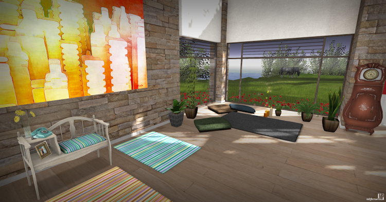 Review of a Second Life Virtual Living Space by Maven Homes.
