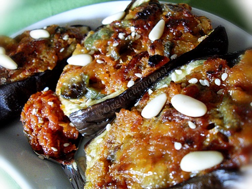 Melanzane ricotta e bruschetta di ciliegino©L.Oggivicucinocosì
