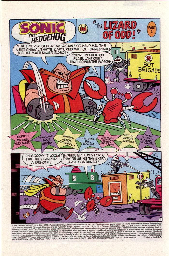 Sonic The Hedgehog (1993) issue 4 - Page 2