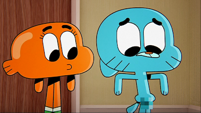 Gumball being naked in "The Dress"