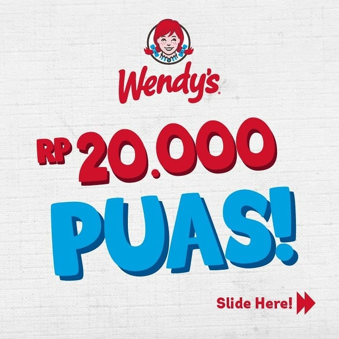 #Wendys - Promo Paket PUAS Hanya 20K Exl PPN (Senin - Jum'at)