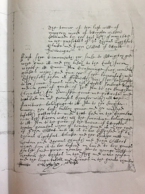 Crowdsourcing - Can Anyone Read this 1645 Will?