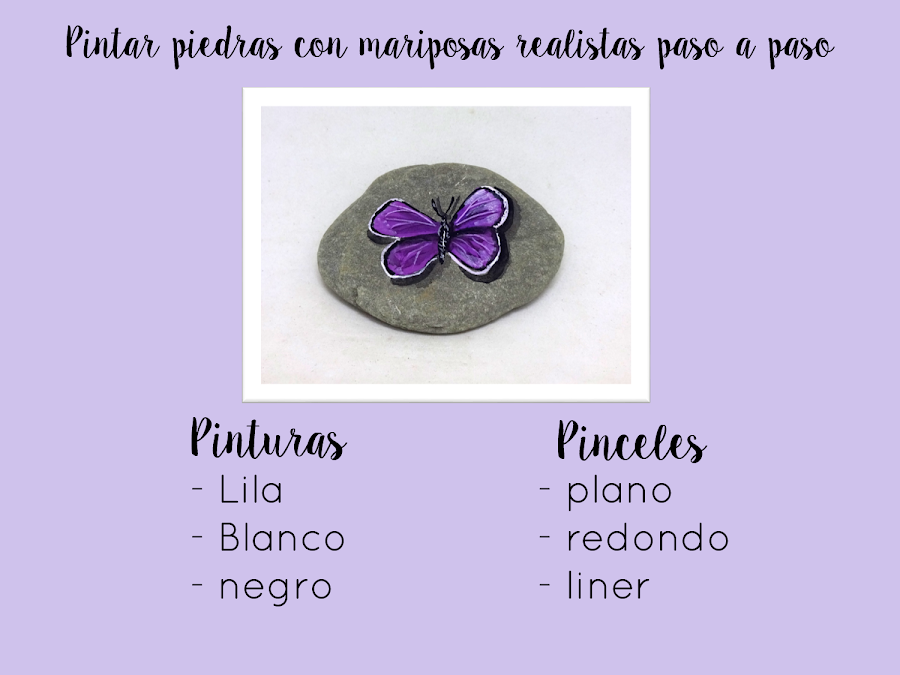 Como pintar mariposas sobre piedra paso a paso