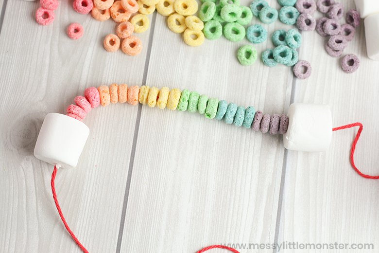 edible rainbow craft for toddlers