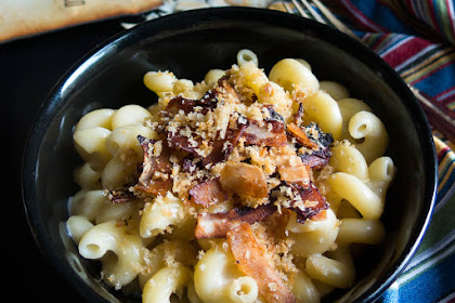 Spicy Stovetop Coconut Mac and Cheese with Coco Bacon Topping and a Giveaway from Grace