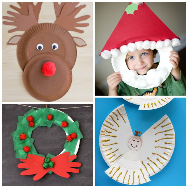 Christmas Crafts Out Of Paper Plate Kids Holiday Easy Fun Santa Make ...