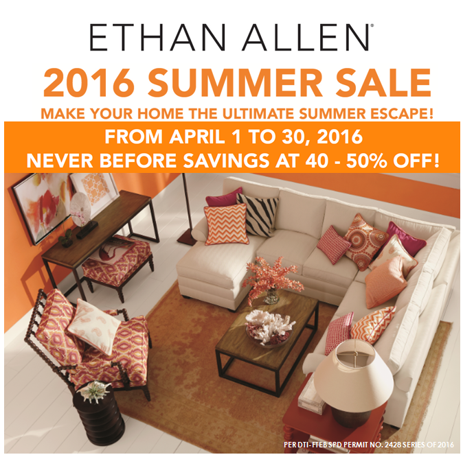 Manila Shopper Ethan Allen Summer SALE April 2016